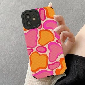 Apple Pink and Orange Patterned Phone Case